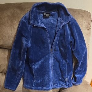 Blue Fleece Zip-Up Jacket
